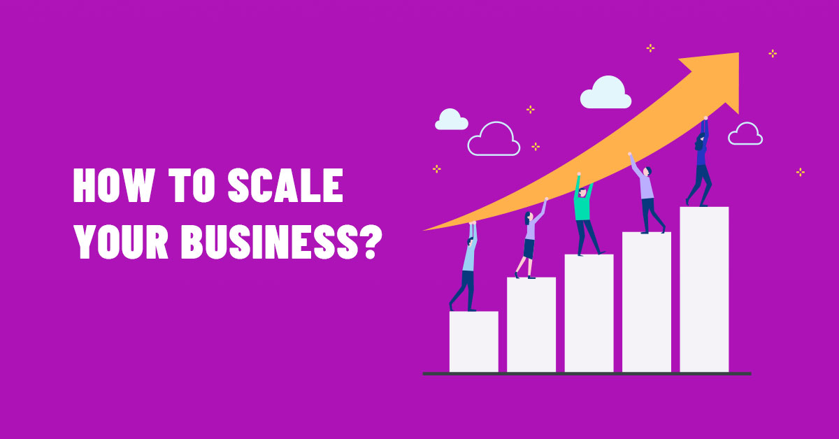 Graph illustrating a business growth curve with upward arrows and team members planning.